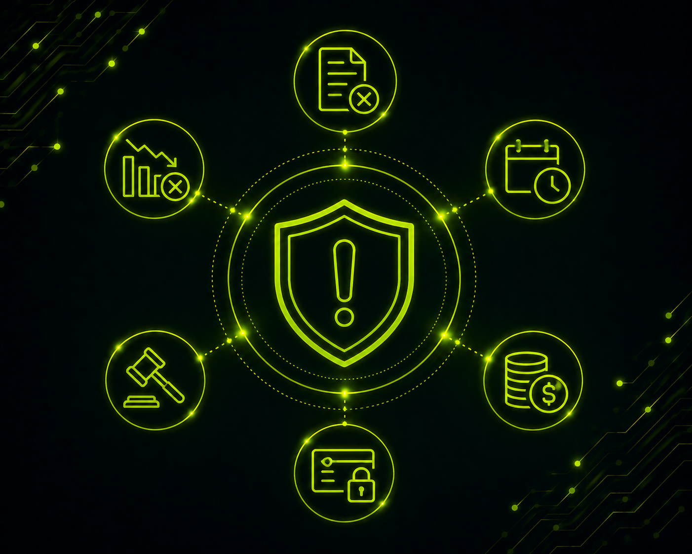 Icono Seguridad · Escudo protección y nodos
