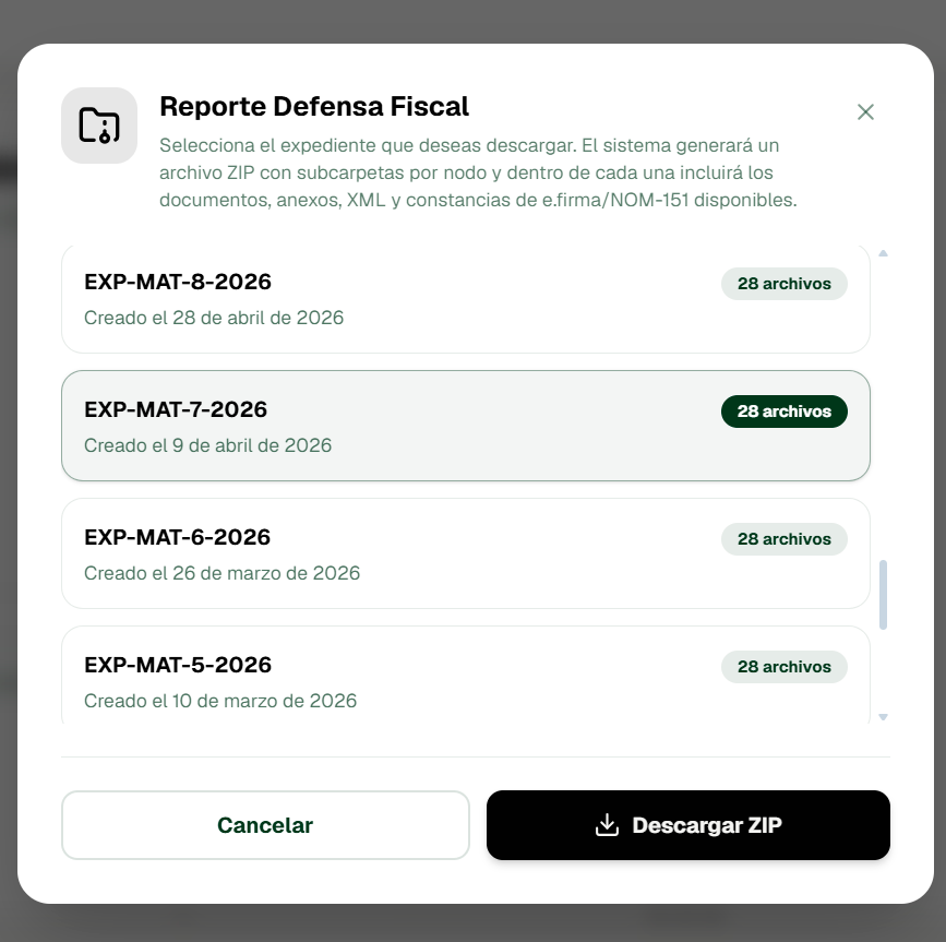 Descarga de Reportes · Integración portales oficiales, ERP, sistemas y bancos