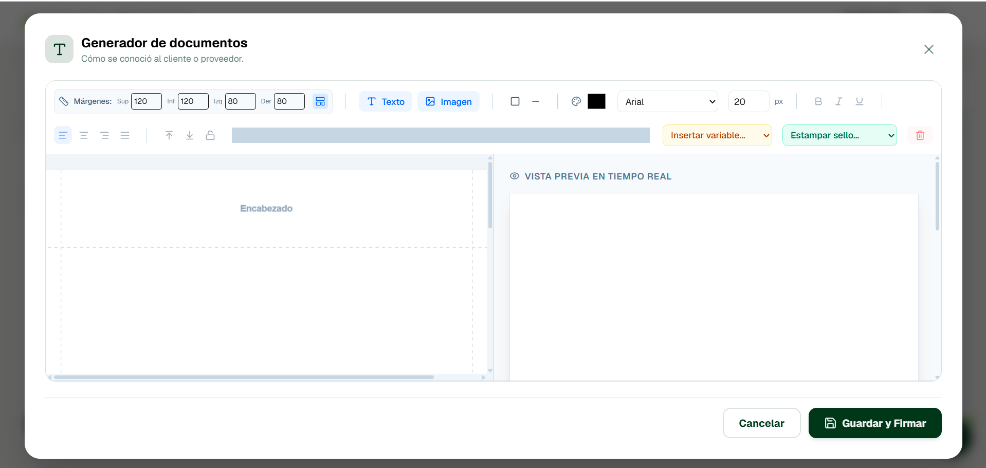 5/8 Generador de documentos