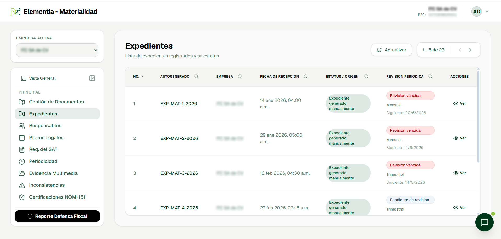6/8 Lista de expedientes